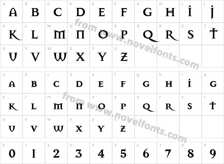 Mason-BoldCharacter Map