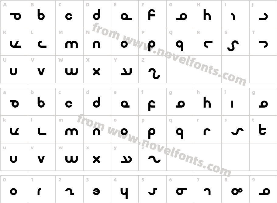 Masterdom BoldCharacter Map