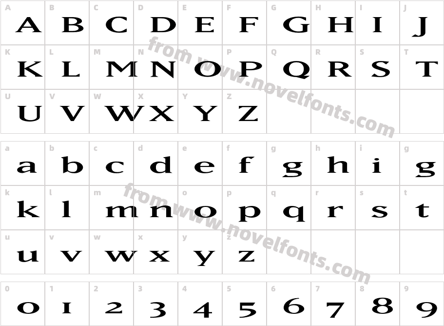 MatrixWideCharacter Map