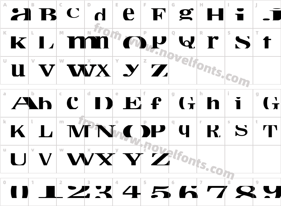 CropFontXtraCharacter Map