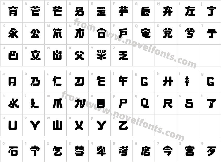 MaximageJululuCharacter Map