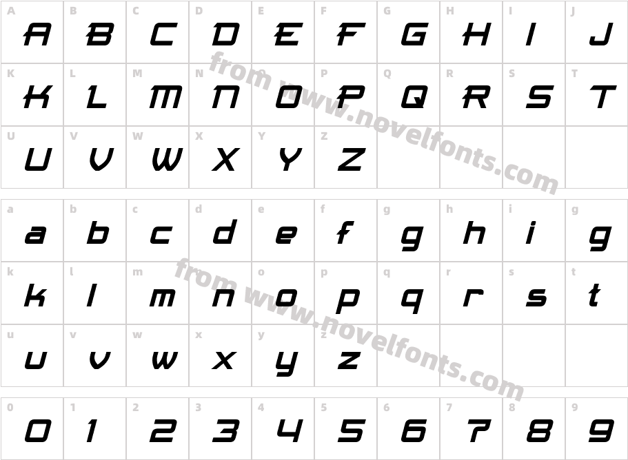 Maximize ItalicCharacter Map