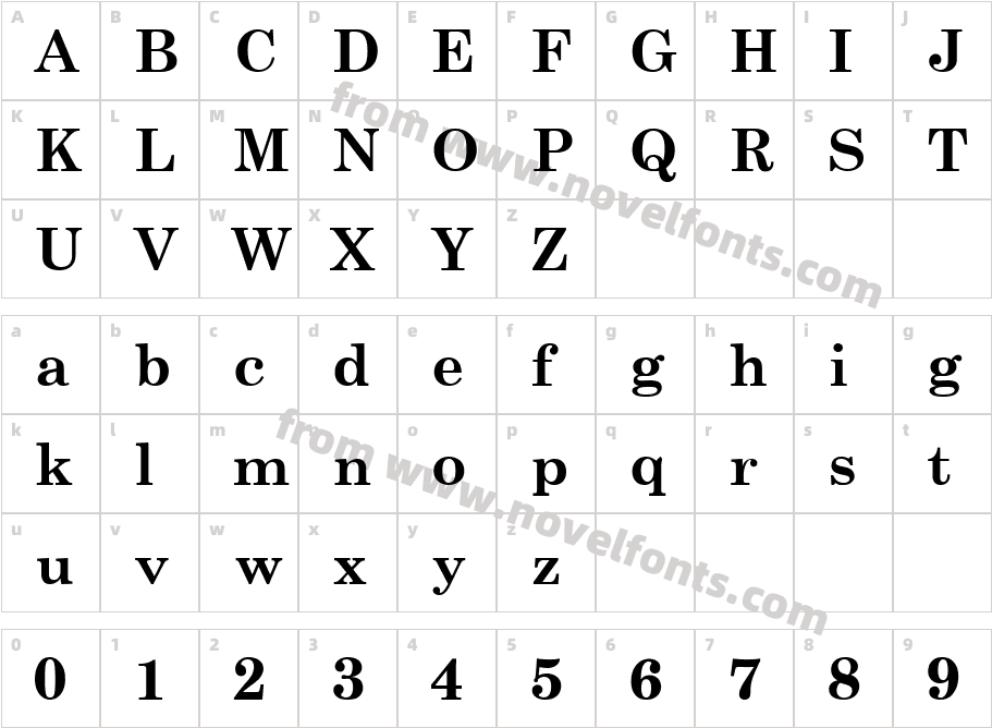 .VnCentury Schoolbook BoldCharacter Map