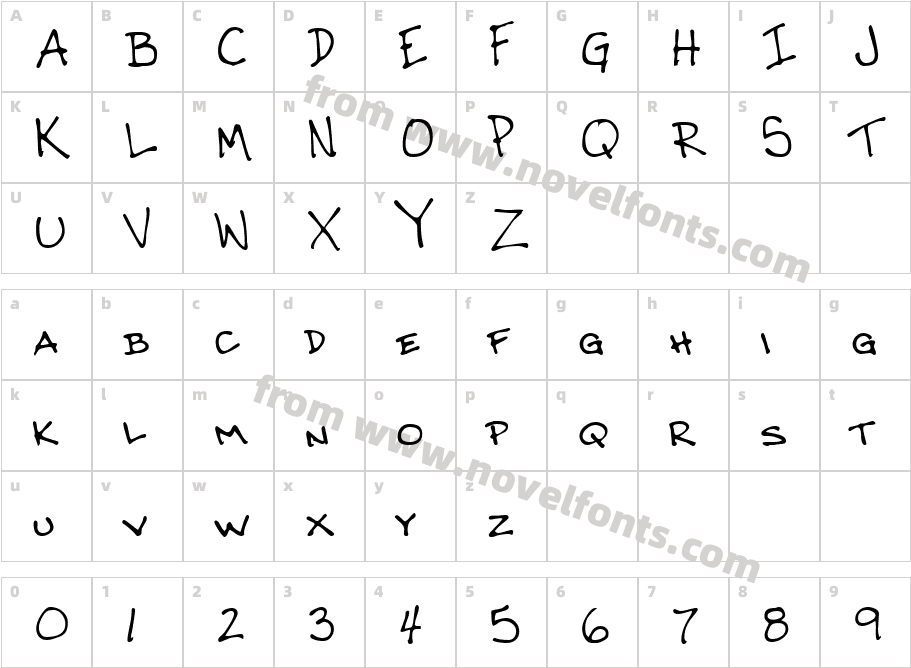 CrosbysHand-PlainCharacter Map