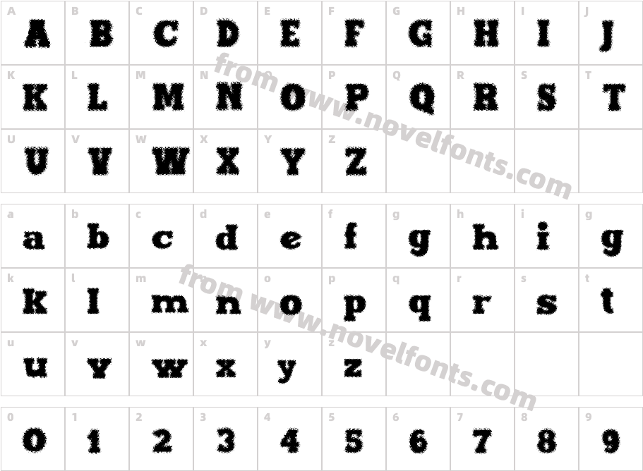 Maxxi Dots BoldCharacter Map