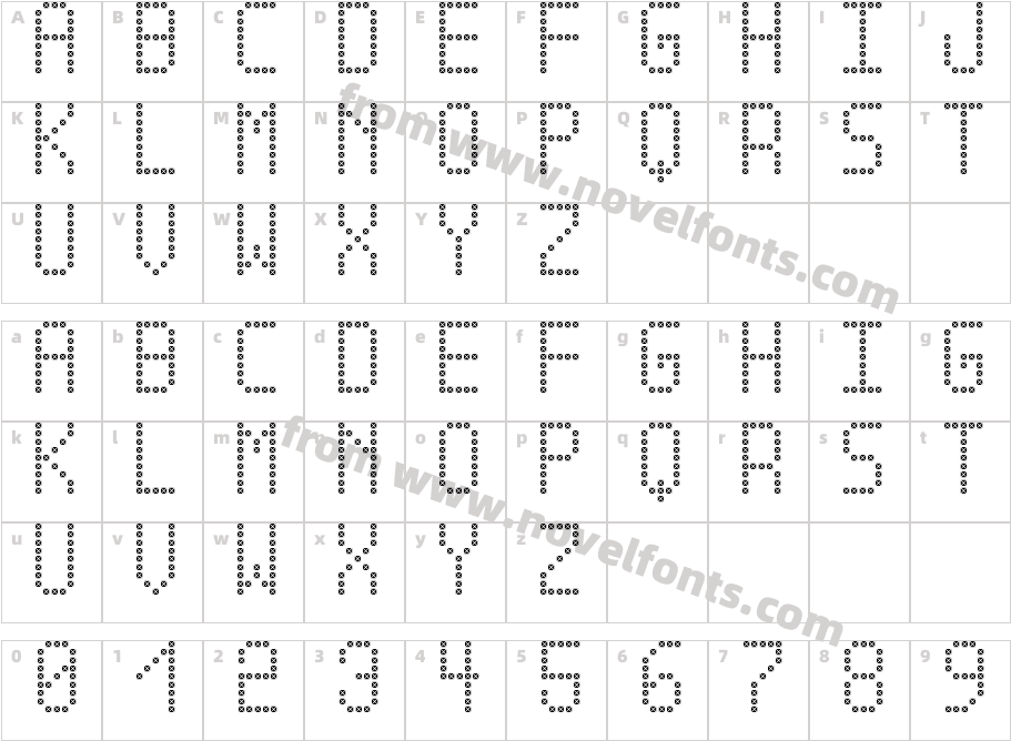 Cross led tfbCharacter Map