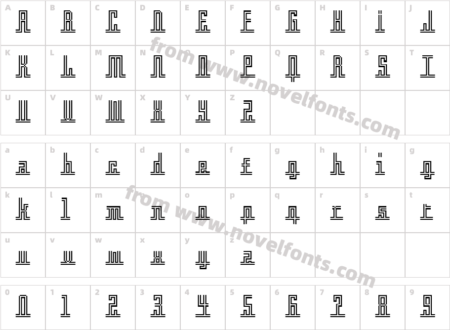 CrossbarCharacter Map