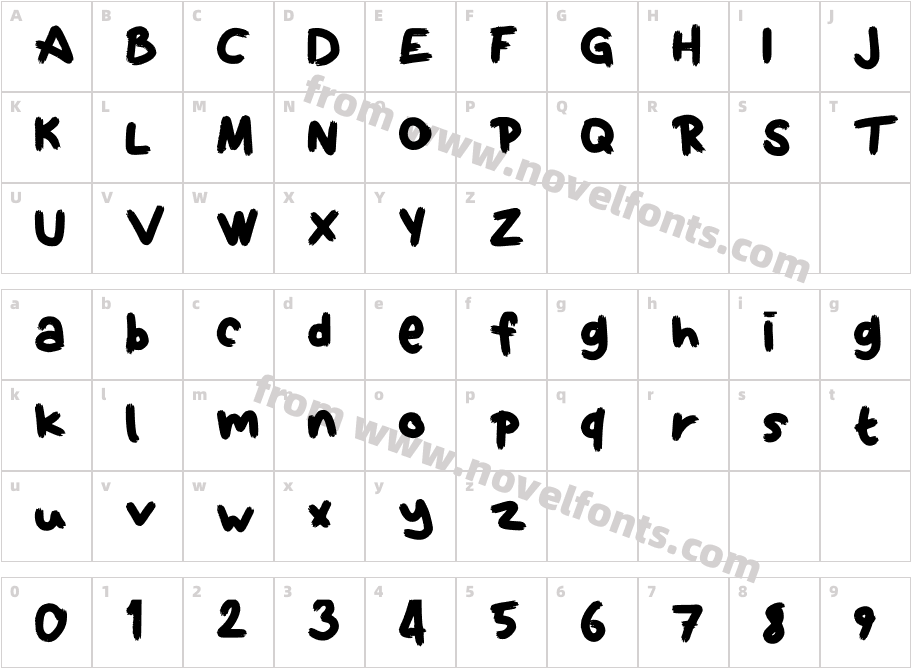 Mblack Font RegularCharacter Map