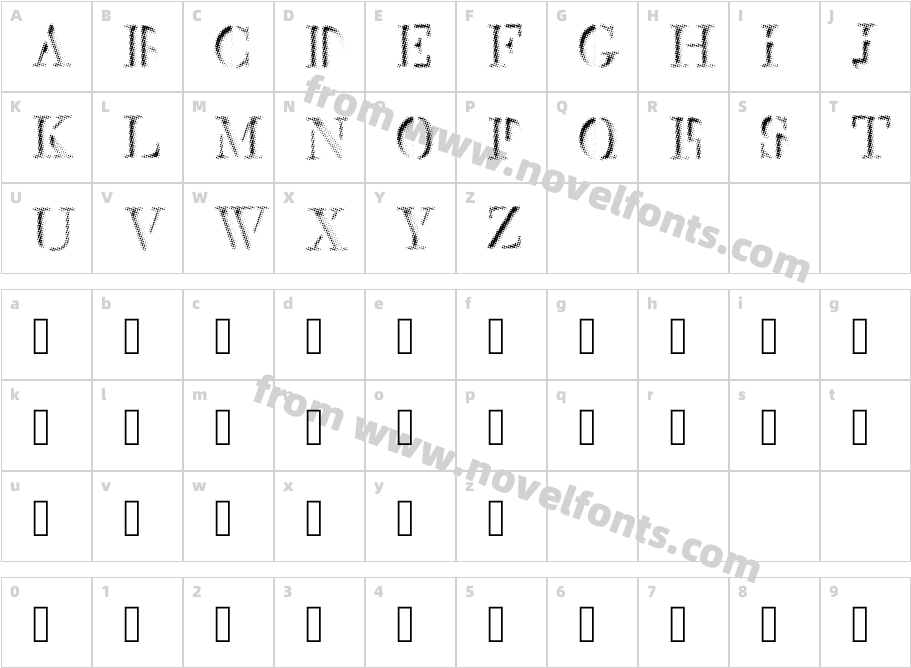 Mck Halftone RegularCharacter Map