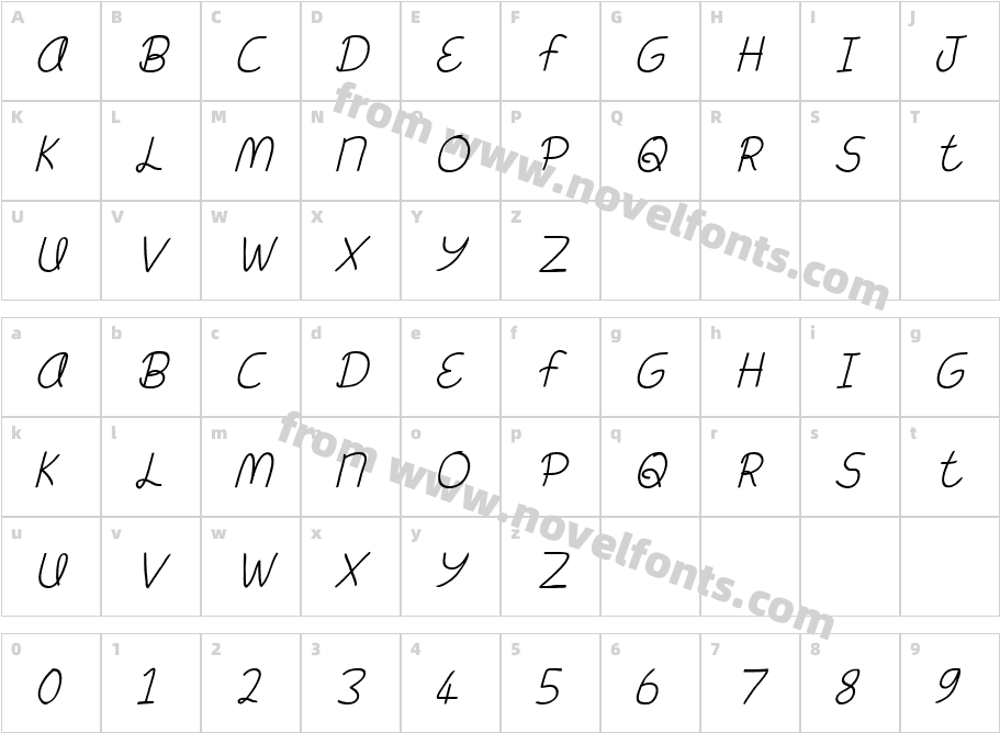 Meant To Be ItalicCharacter Map