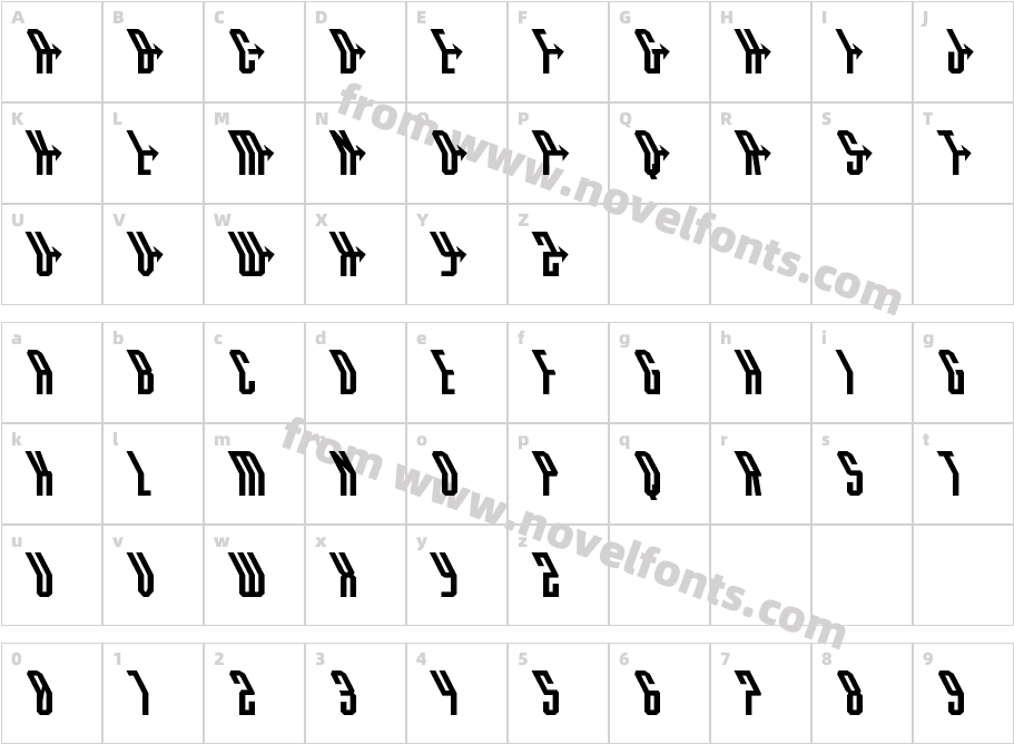 Crossbow Head LeftalicCharacter Map