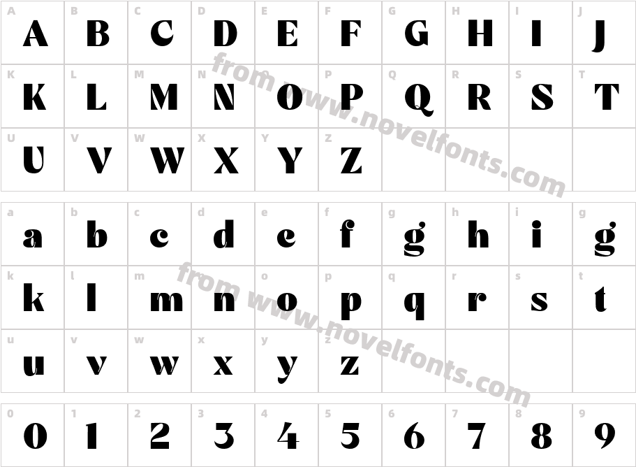 Mechta RegularCharacter Map