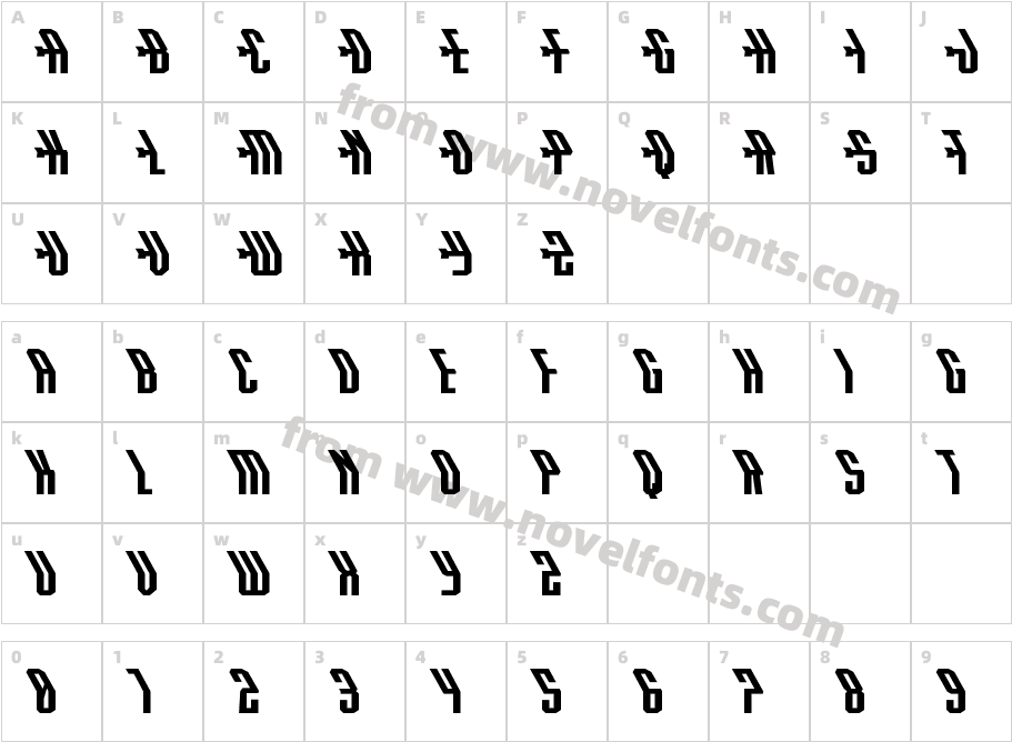 Crossbow Shaft Expanded LeftalCharacter Map