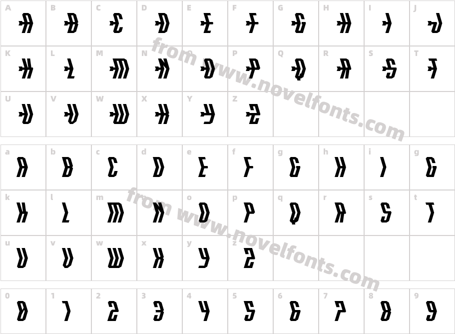 Crossbow Shaft ExpandedCharacter Map