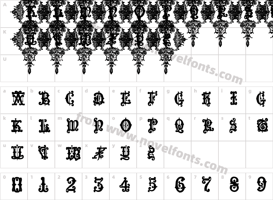 Medieval Sorcerer OrnamentalCharacter Map