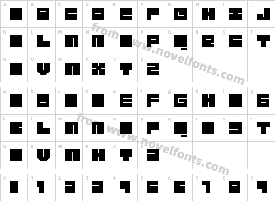 Meek RegularCharacter Map