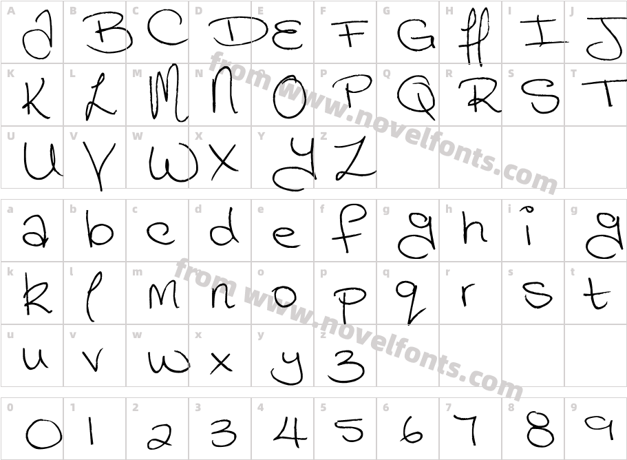 MegainkCharacter Map