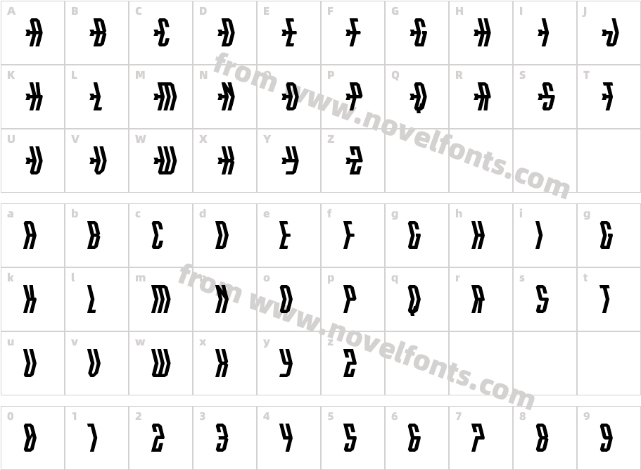 Crossbow ShaftCharacter Map