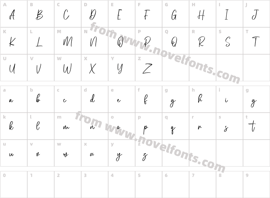 Melly Hailey Free RegularCharacter Map