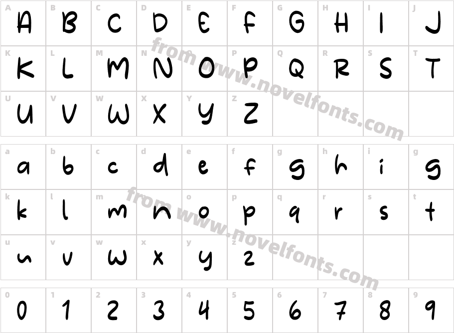 MendungCharacter Map