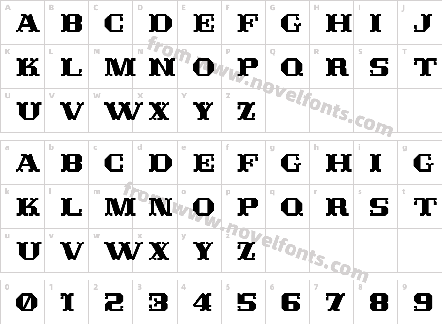 CrosterianCharacter Map