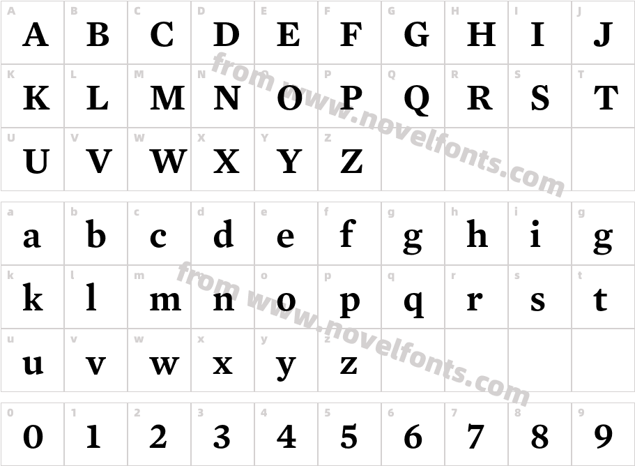 MercuryTextG3-SemiboldCharacter Map