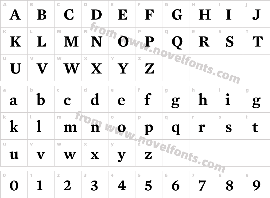 MercuryTextG4-SemiboldCharacter Map