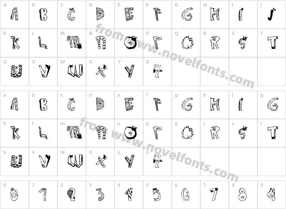 Crown Doodle {denne}Character Map