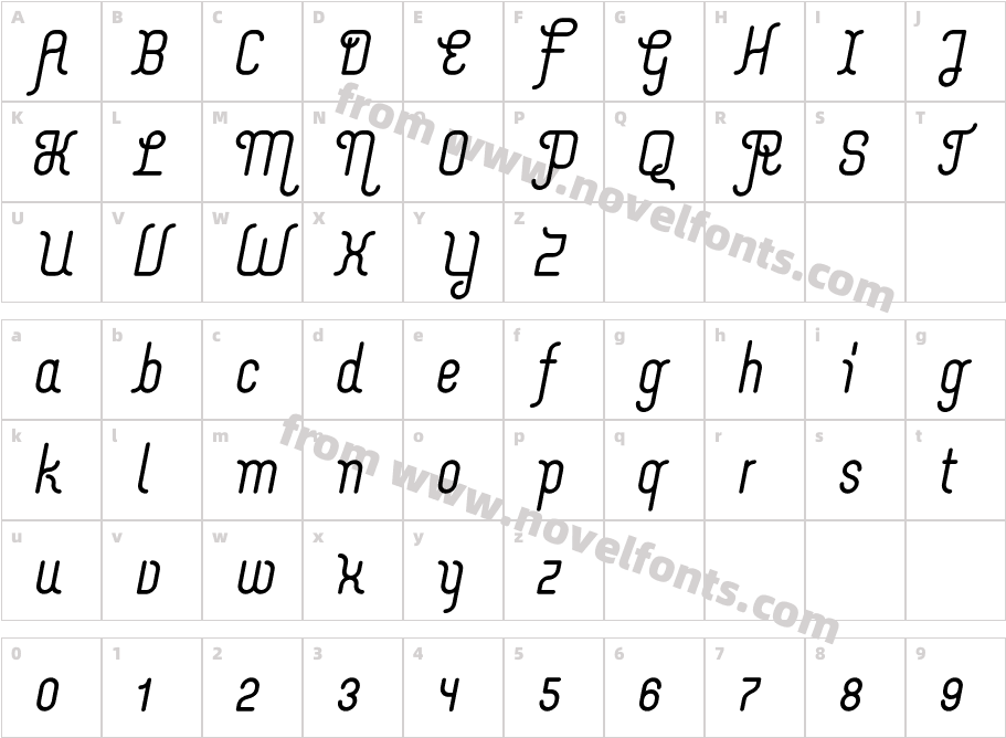 Merijntje Bold ItalicCharacter Map