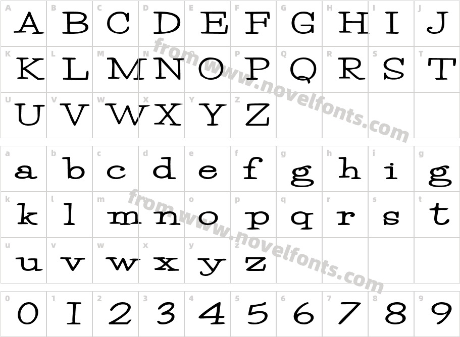 Merrill BoldCharacter Map