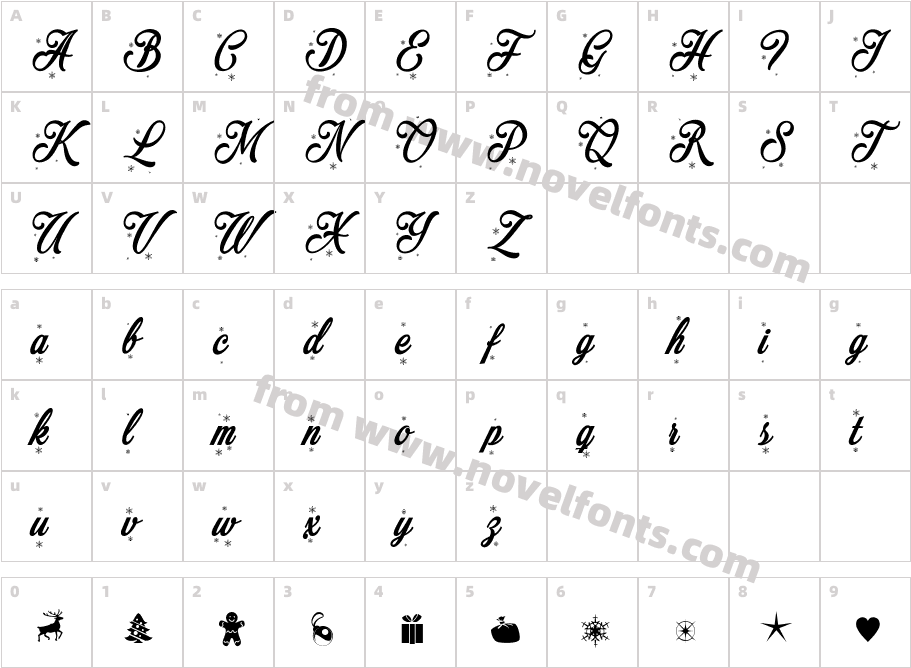 Merry Christmas FlakeCharacter Map