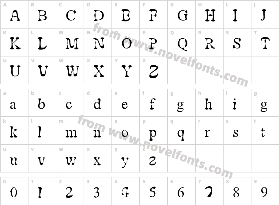 Merss ITC StdCharacter Map