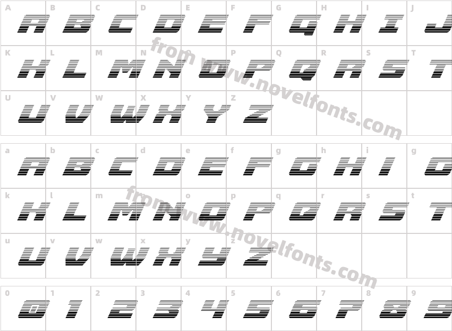 Cruiser Fortress Gradient ItaliCharacter Map