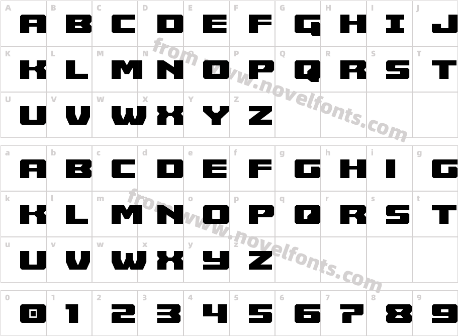 Cruiser Fortress TitleCharacter Map