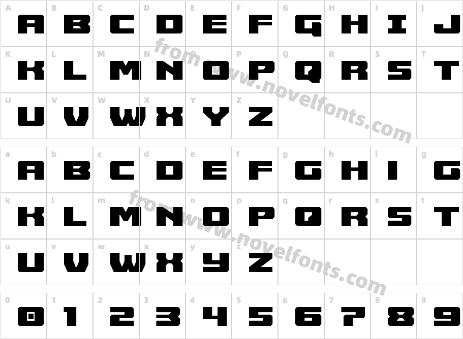 Cruiser FortressCharacter Map