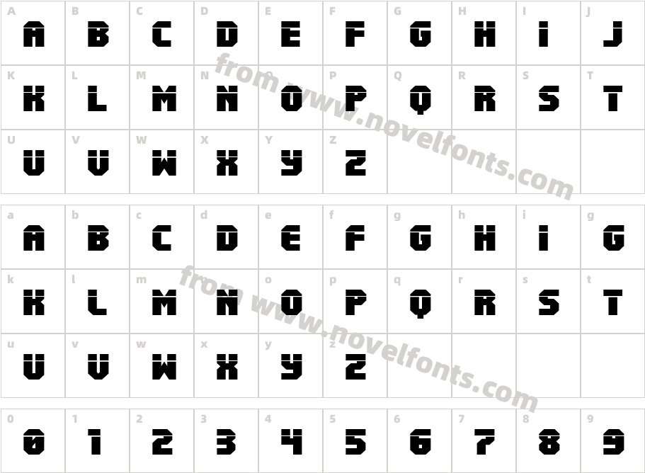 Metal Sentinel LaserCharacter Map