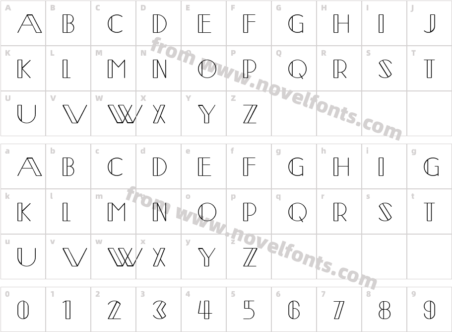 Metrica RegularCharacter Map