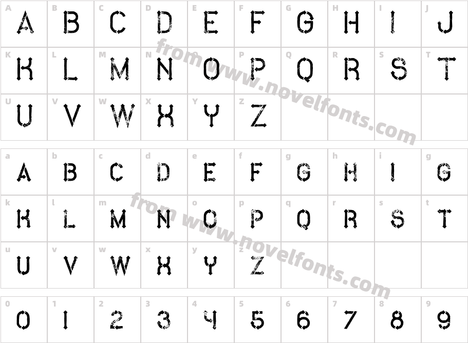 MetroGrungeCharacter Map