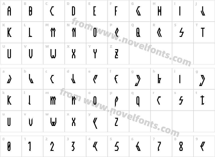 CrwellCharacter Map