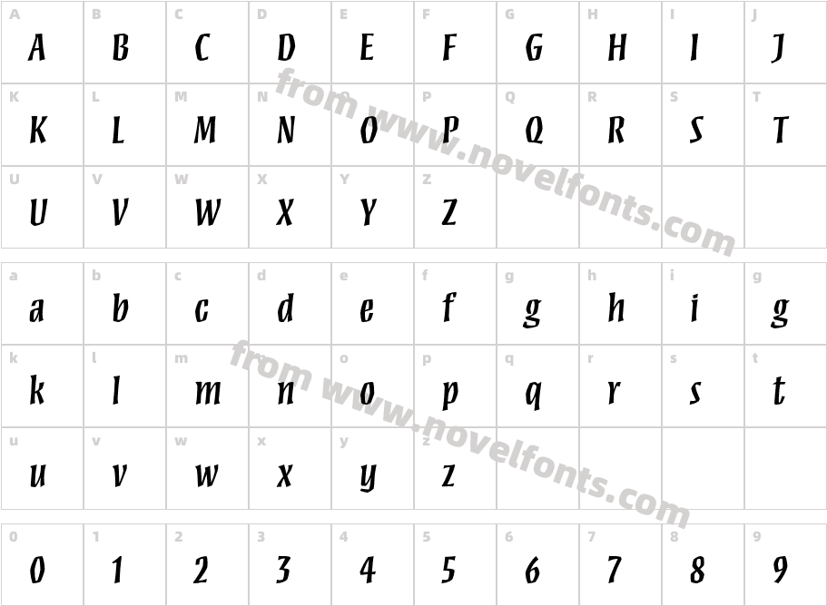 MezzStd-SemiboldCharacter Map