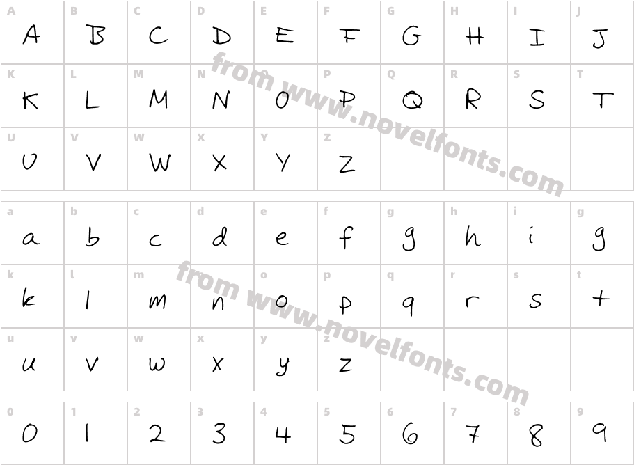 MichaelFontCharacter Map