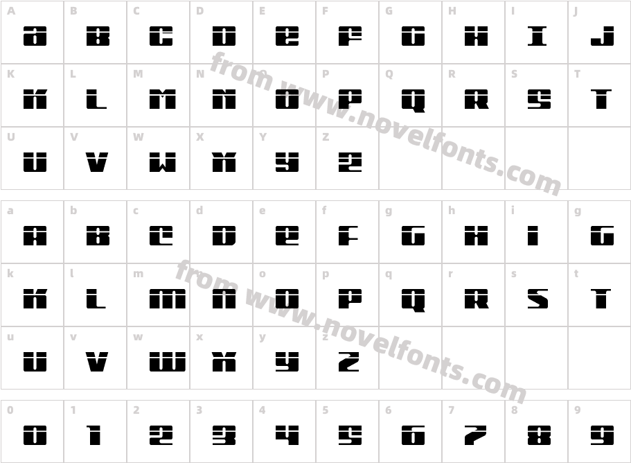 Michigan Condensed LaserCharacter Map