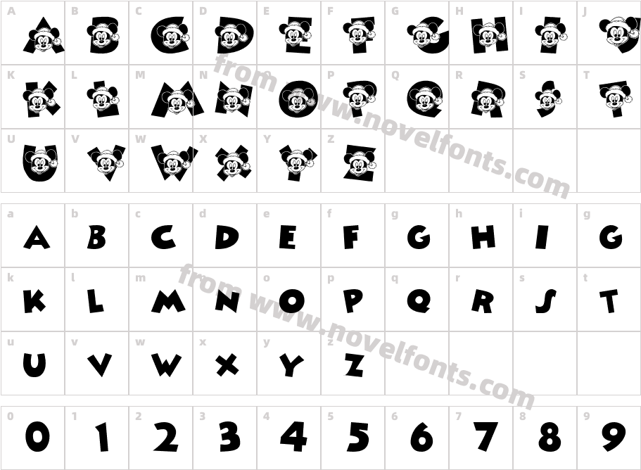 Mickey's Merry ChristmasCharacter Map