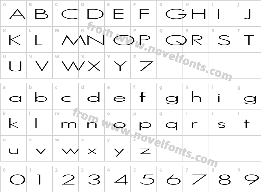 MicroSerif-Light WdCharacter Map