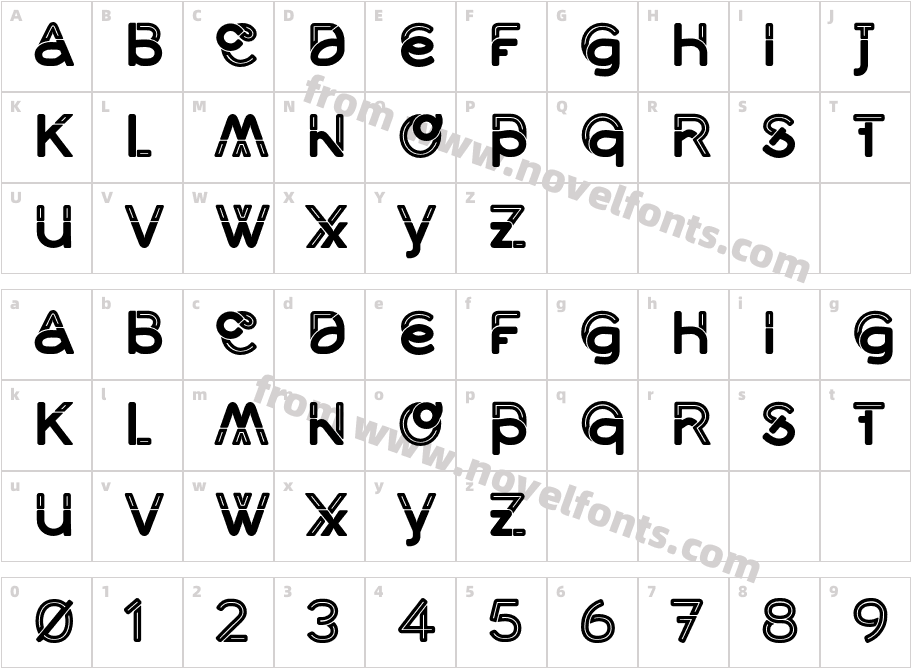 Middlecase Bold-InlineCharacter Map