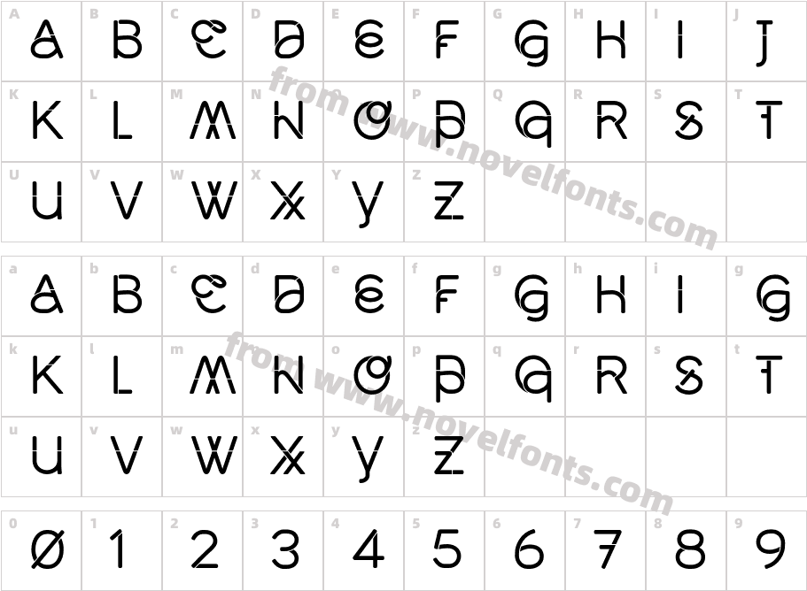 Middlecase Regular-SolidCharacter Map