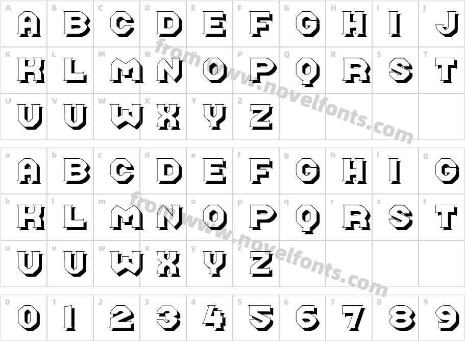 Midroba SchattenCharacter Map