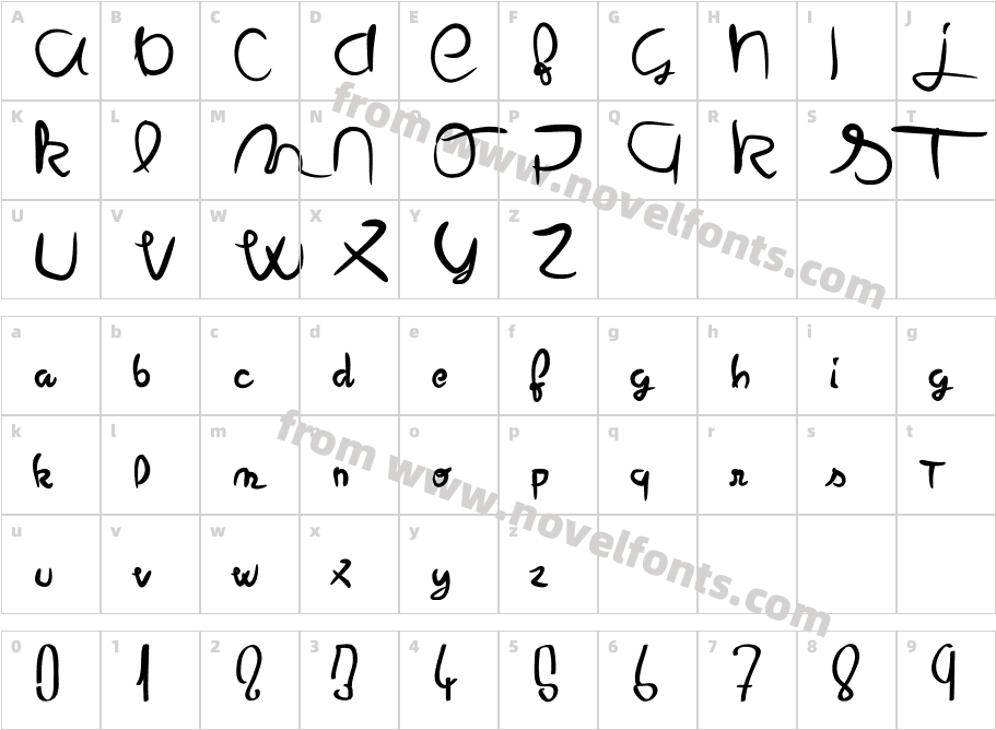 Miel&abeilleCharacter Map