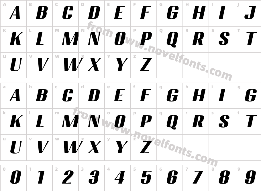 Migha-BlackExpandedCNTRSlantCharacter Map