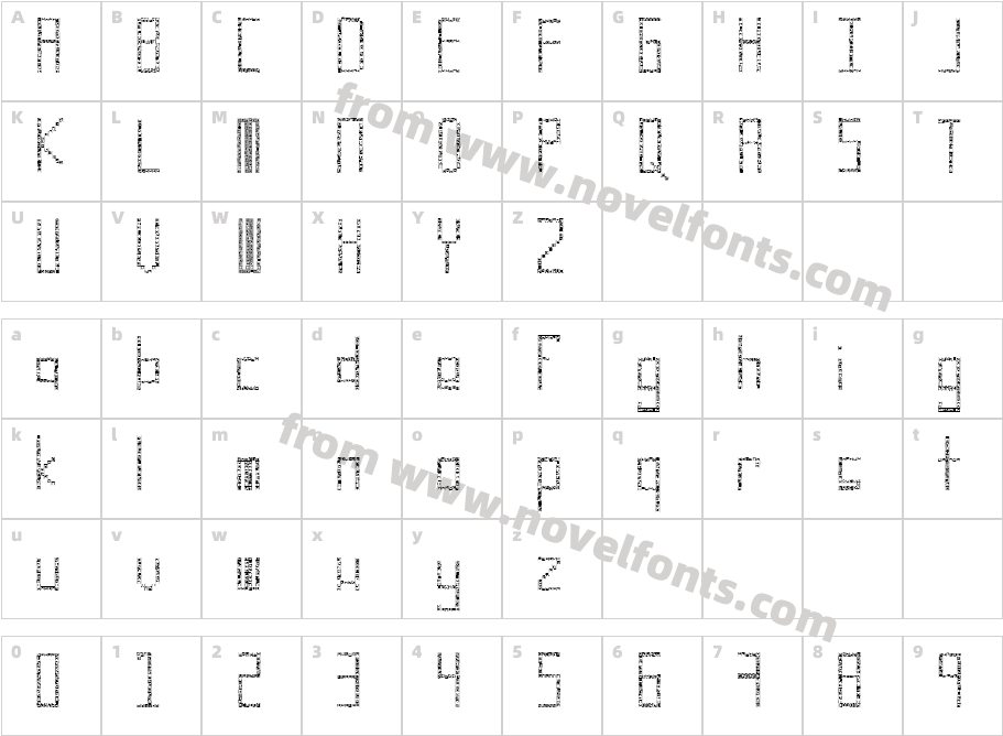 Cuadro, cuadro cuadro!Character Map